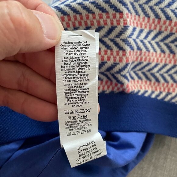 GAP Factory Striped Geometric Print Pencil Skirt Women's Size 0R Exposed Zipper - Picture 5 of 8